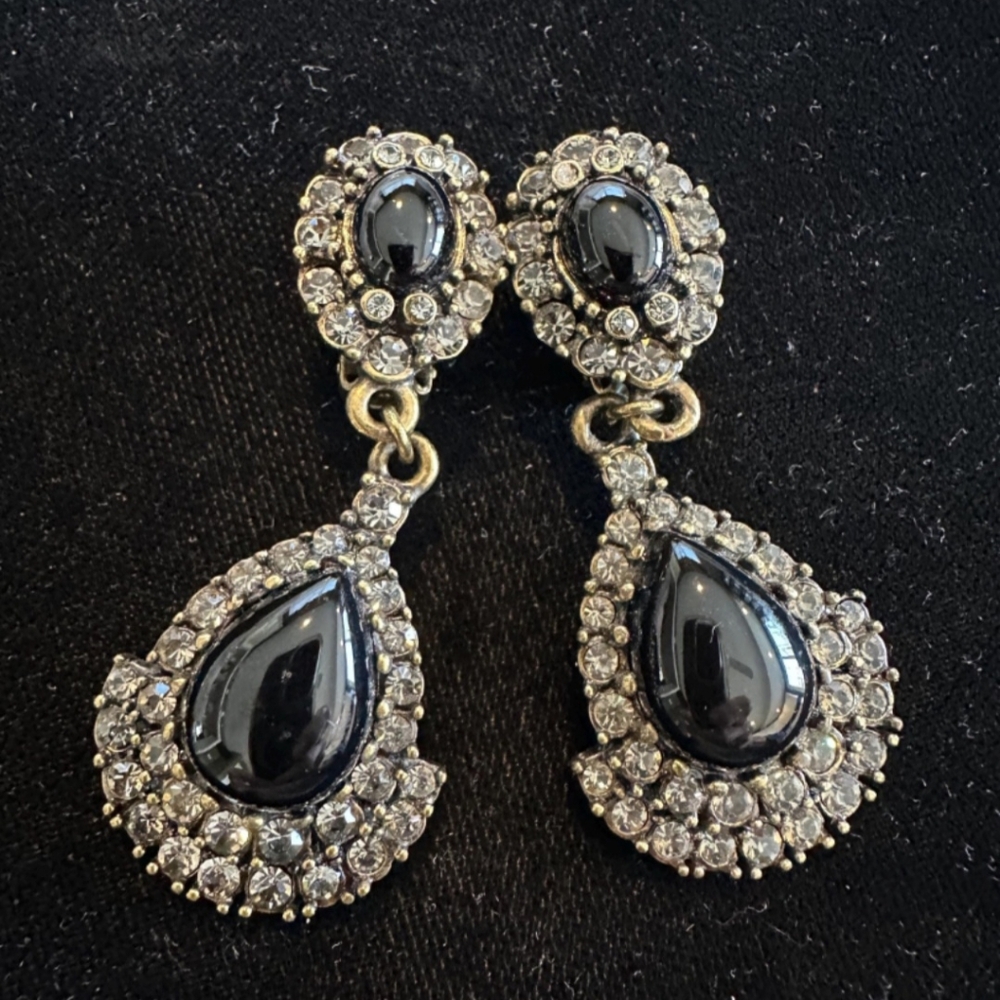 Heidi Daus Gold Filigree Drop Earrings